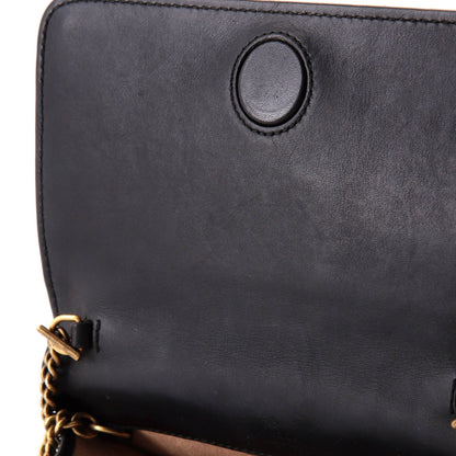 Gucci Gg Marmont Chain Flap Bag Embellished Matelasse Leather Mini