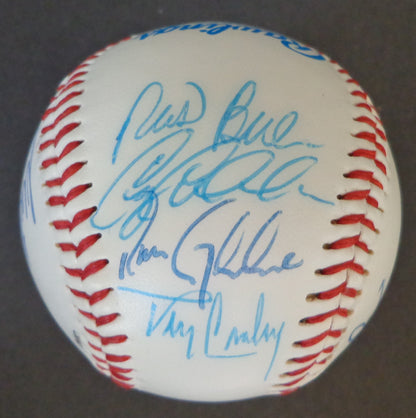 Minnesota Twins Multi-Autographed By 8 Players Oal Twins Logo Baseball 155685