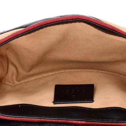 Gucci Gg Marmont Flap Bag Diagonal Quilted Leather Mini