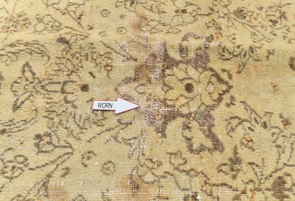 Hand-Knotted Antique Oriental Rug Distressed