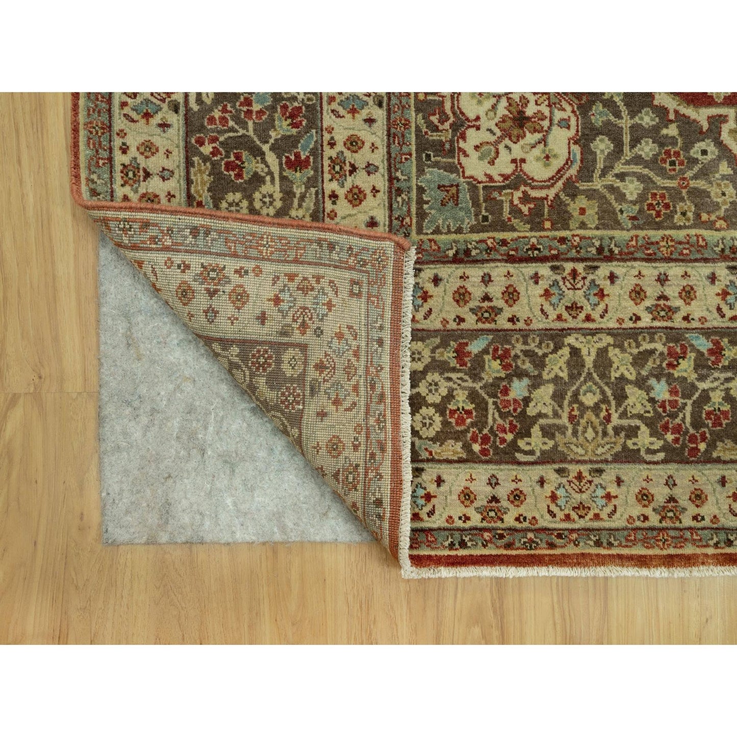 6'2"X9'1" Caliente Red Antiqued Haji Jalili Design Wool Hand Knotted Rug