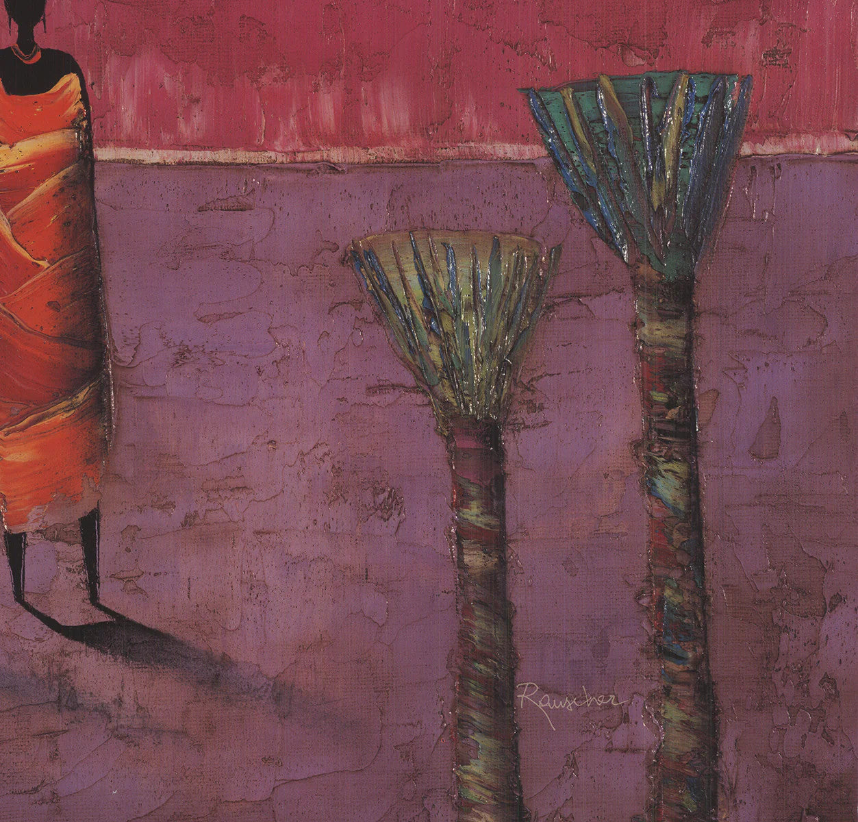 Michel Rauscher Morning Ritual " Offset Lithograph African Amer