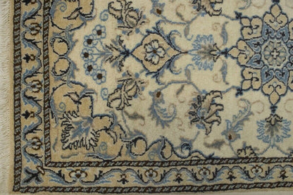Handmade Nain Oriental Rug Classic Floral Design