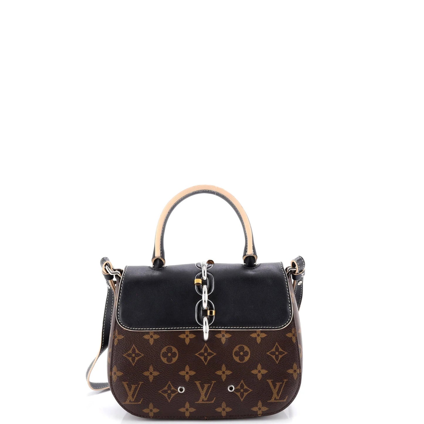 Louis Vuitton Chain It Handbag Monogram Canvas With Leather Pm