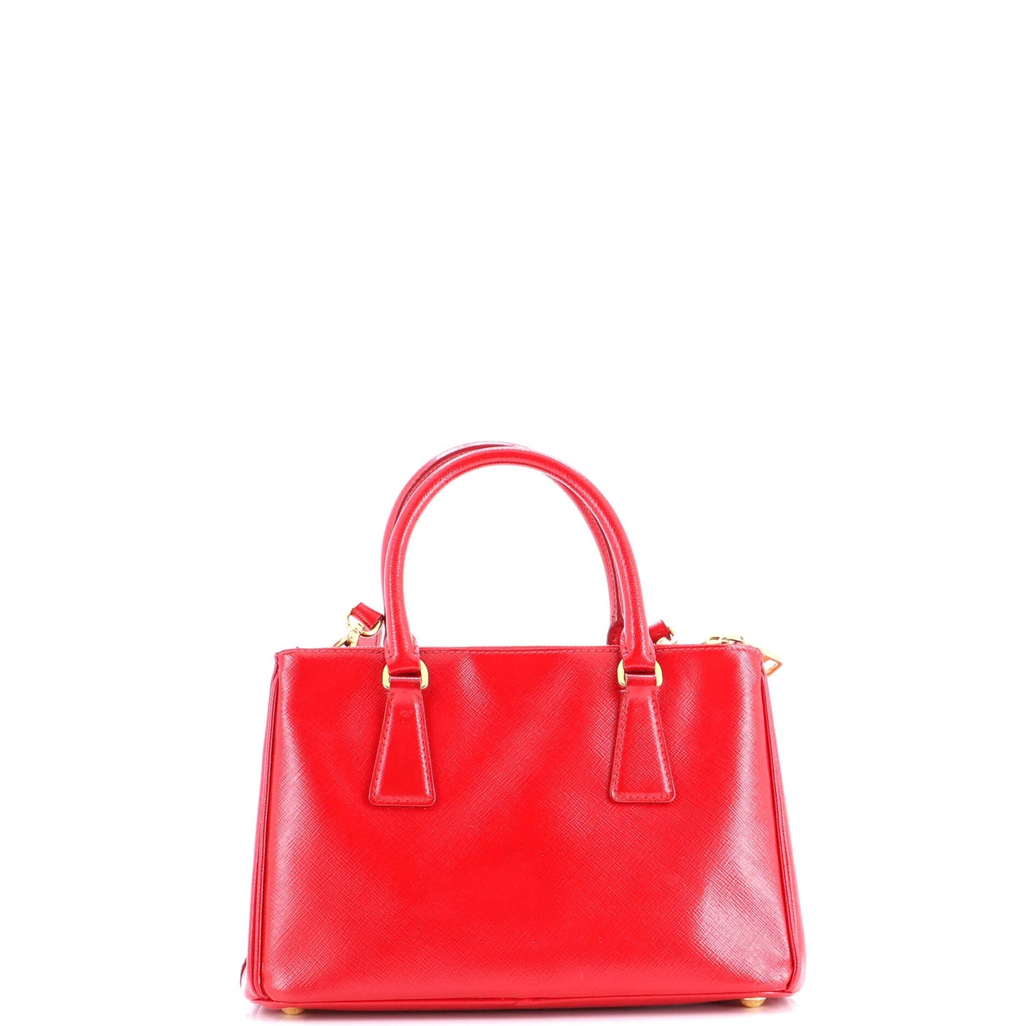 Small Prada Double Zip Lux Tote Vernice Saffiano Leather