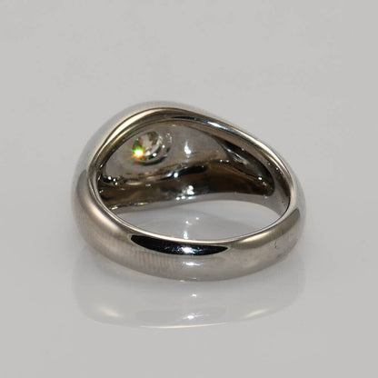 18K White Gold Men'S Diamond Solitaire Ring By