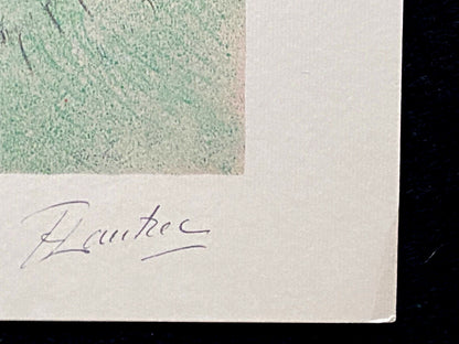 Henri De Toulouse-Lautrec Mourlot 1952 Coa Signed Stamp Published