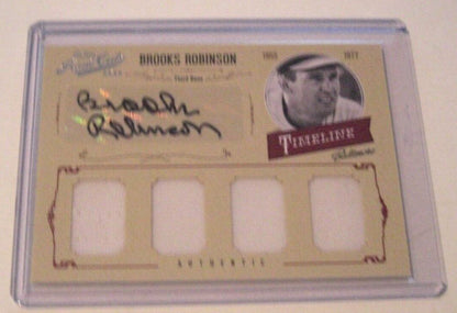 Brooks Robinson 2012 Prime Cuts Game Used Quad