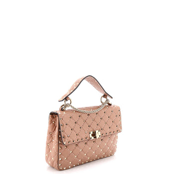 Valentino Garavani Rockstud Spike Flap Bag Quilted Leather Medium