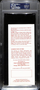 Muhammad Ali Signed/Autographed 8.5X3.5 Islamic Pamphlet Slab Psa/Dna 193450