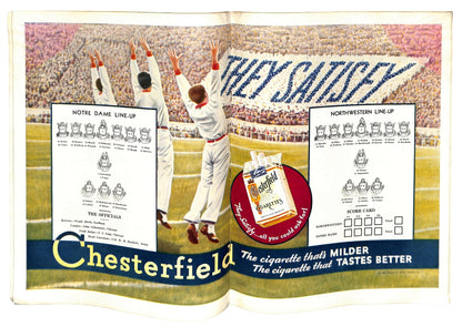 11/12/1932 Northwestern Vs. Notre Dame Program