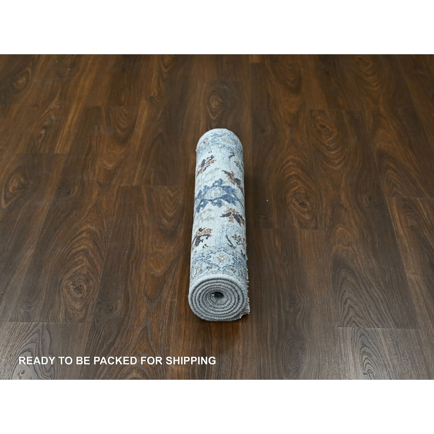 2'7"X5'9" Ivory Oushak With Floral Motifs Wool Hand Knotted Runner Rug