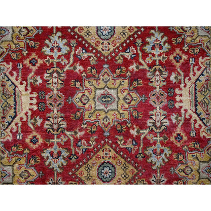 4'1"X6' Red And Black Karjihooz Design Wool Hand Knotted Oriental Rug