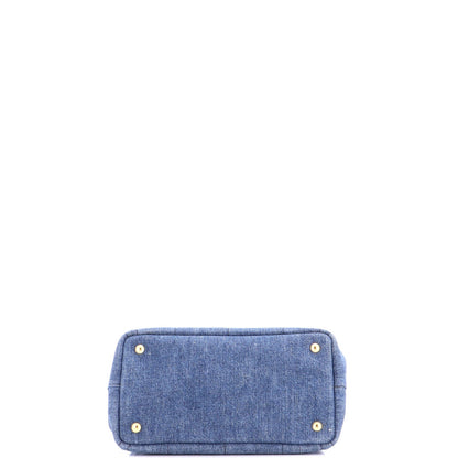 Prada Canapa Convertible Tote Denim Mini