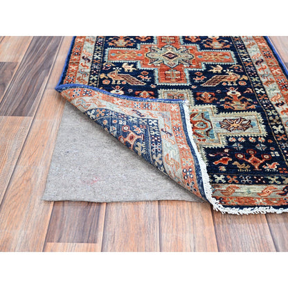 2'X5'10" Blue 200 Kpsi Armenian Caucasian Design Runner Oriental Rug