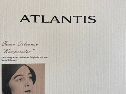 Sonia Delaunay Lithograph Coa Signed Op Numbered By Hand Crayon