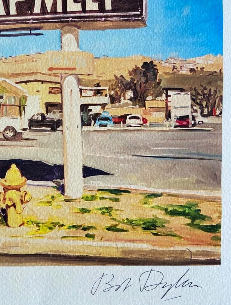 Bob Dylan Lithograph Coa Signed Op Numbered By Hand Art Museum &