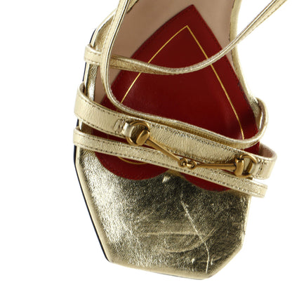 Gucci Women'S Victoria Horsebit Heeled Sandals Leather