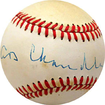 Ab Chandler Autobraphed / Signed Baseball