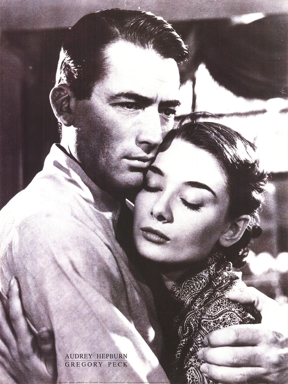 Artist Unknown Audrey Hepburn And Gregory Peck " Offset Lithograph P