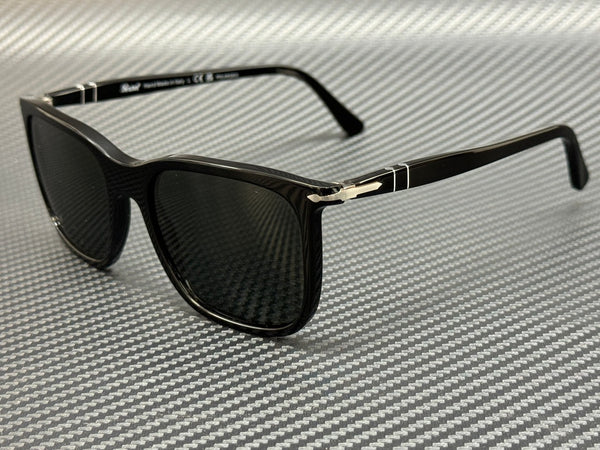 PERSOL PO3357S 95 58 RENZO Black Green Polarized Unisex 56 mm Sunglasses