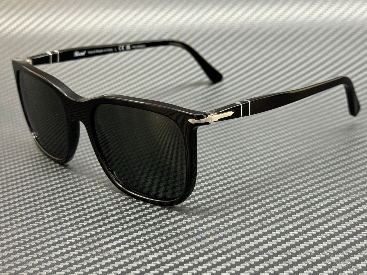 PERSOL PO3357S 95 58 RENZO Black Green Polarized Unisex 56 mm Sunglasses