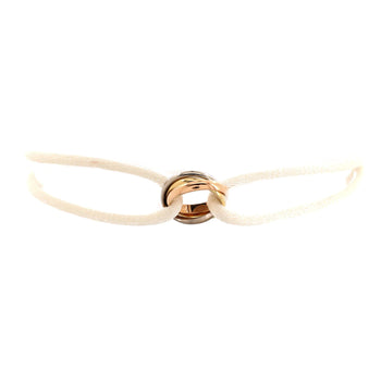 Cartier Trinity On Cord Bracelet Silk Cord With 18K Tricolor Gold