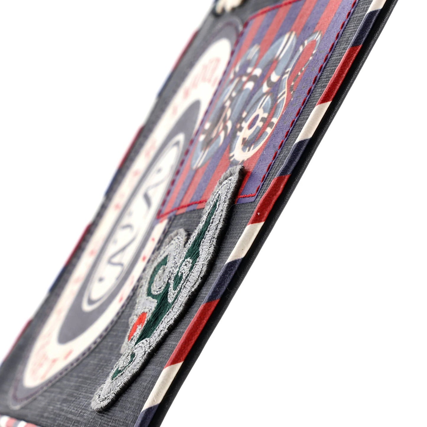 Gucci Night Courrier Pouch Gg Coated Canvas With Applique