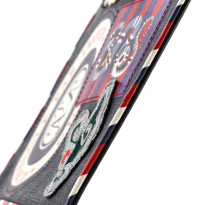 Gucci Night Courrier Pouch Gg Coated Canvas With Applique