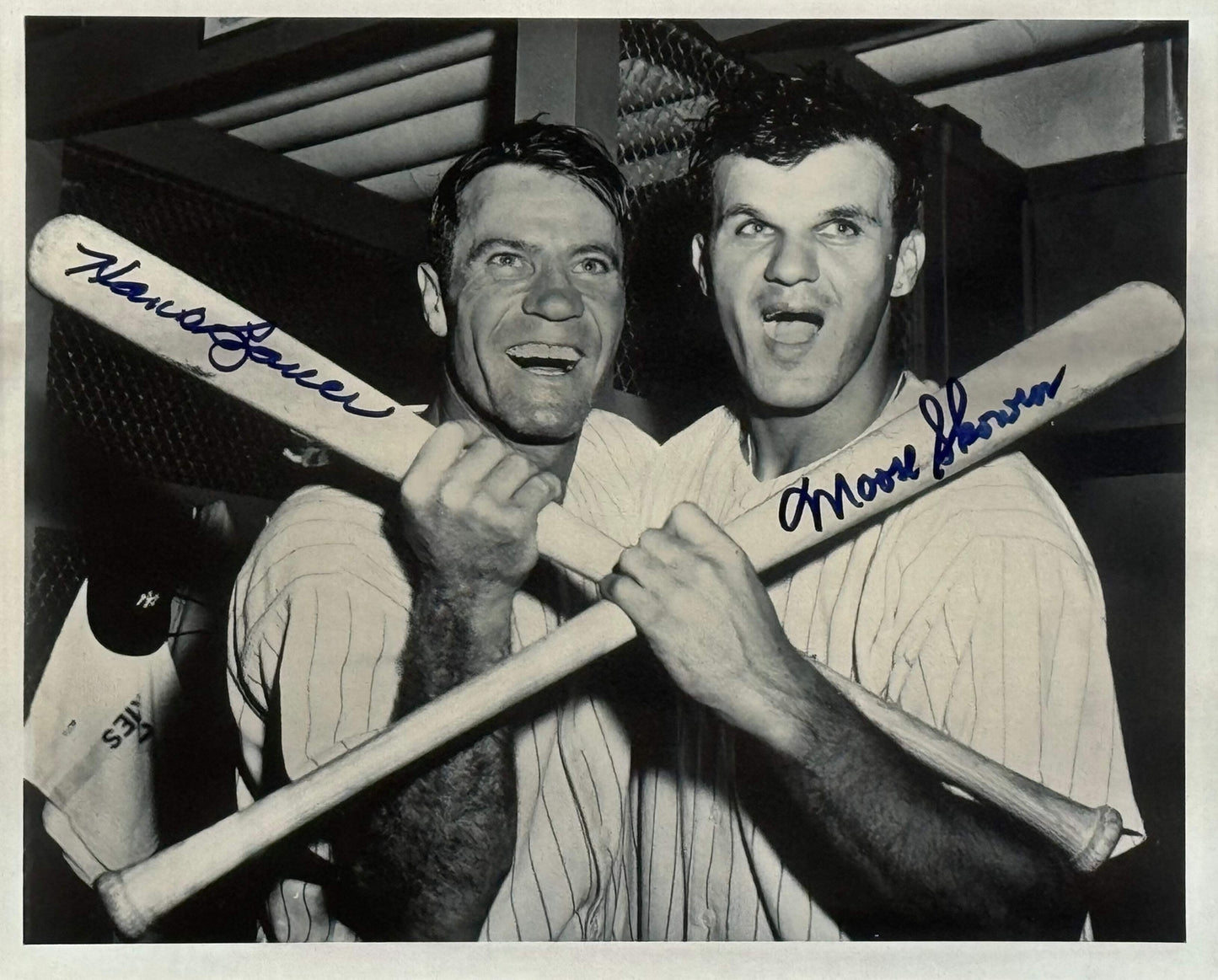 Hank Bauer & Moose Skowron Autographed Yankees 8X10 Photo