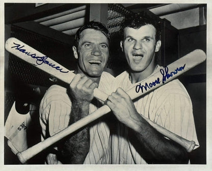Hank Bauer & Moose Skowron Autographed Yankees 8X10 Photo