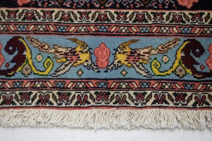 3X13 Ft Vintage Wool Oriental Runner Rug Floral