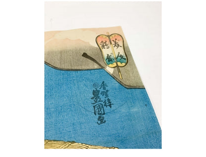 Kunisada Japan Woodblock Prints - 3 Beautiful Women Original Triptych Ukiyoe Edo