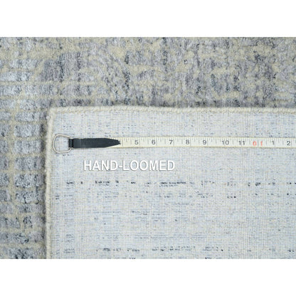 2'6"X10' Gray Wool And Plant Based Silk Hand Loomed Runner Rug