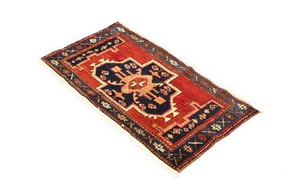 Handmade Vintage Tribal Geometric Oriental Rug