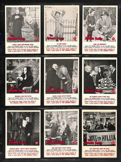 1964 The Adams Family Card Complete Set (1-66) Tv