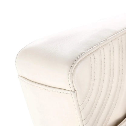 Gucci Gg Marmont Top Handle Flap Bag Matelasse Leather Mini