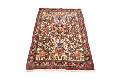3X5 Ft Vintage Oriental Rug Floral Tribal Design
