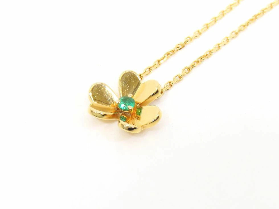 Van Cleef & Arpels Vcarp7Sb00 K18Yg 1P Emerald Frivole Pendant Mini Model