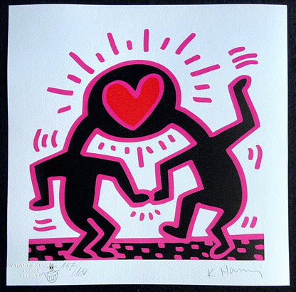 Keith Haring Lithograph Coa Signed In Pen Numbered In Pencil Certified