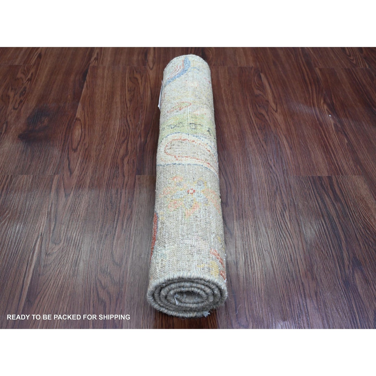 2'1"X3'1" Gray Hand Knotted Birds Of Paradise Design Soft Wool Mat Rug