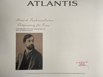 Henri De Toulouse-Lautrec Lithograph Coa Signed Numbered By Hand