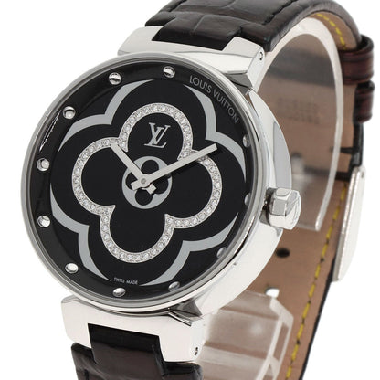 Louis Vuitton Tambour Moon Divine Diamond Watches Qa020 Stainless Steel/Leat...
