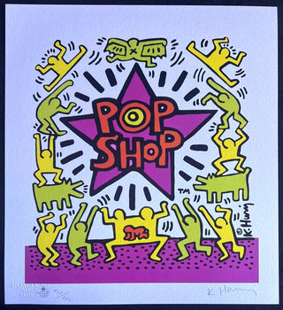 Keith Haring Lithograph From A Painting (Coa Signed In Pen) Numbered In Pencil