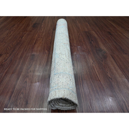 3'X5' Brown Afghan Angora Oushak Leaf Design 100% Wool Hand Knotted Rug