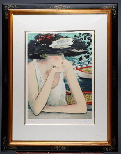Jean-Pierre Cassigneul Lithograph Spring Boat Signed Limited Edition Framed