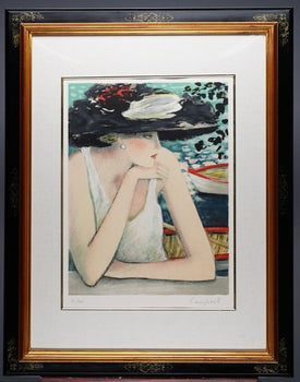 Jean-Pierre Cassigneul Lithograph Spring Boat Signed Limited Edition Framed