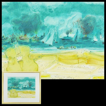 Jean Fusaro Lithograph Print Bouquet And Sea