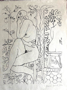Henri, Matisse Lithograph 1960 Contract Signed Numbered Cachet