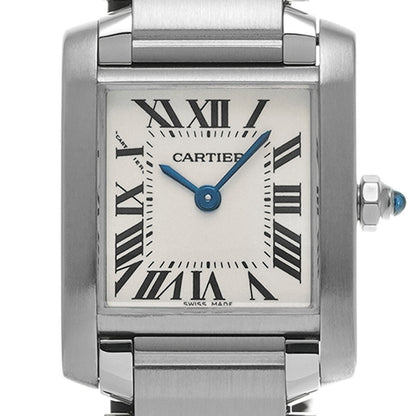 Cartier Tank Franaise Sm W51008Q3 Silver Ladies Used Watch #323325